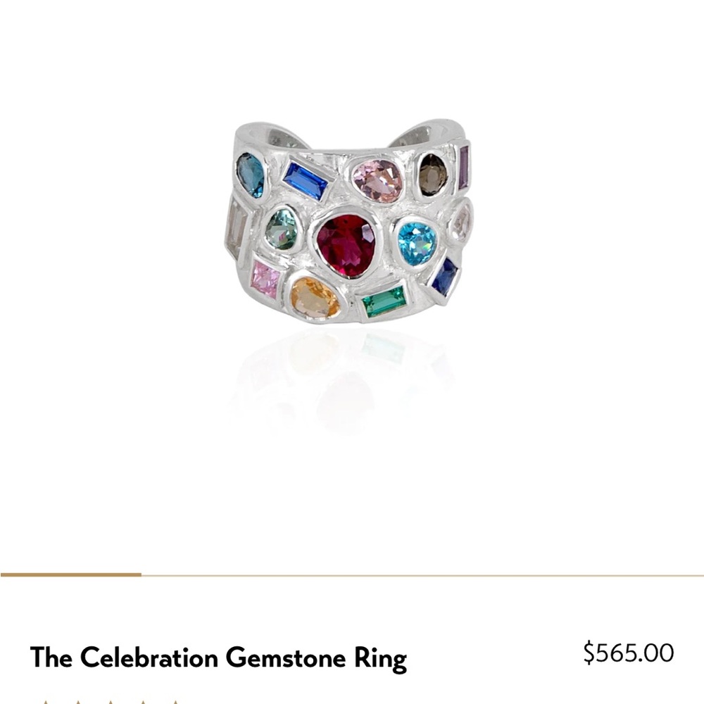 New✨Precious Gems Quality Pure Silver Ring - uniquely hand crafted 💎 - Picture 7 of 8